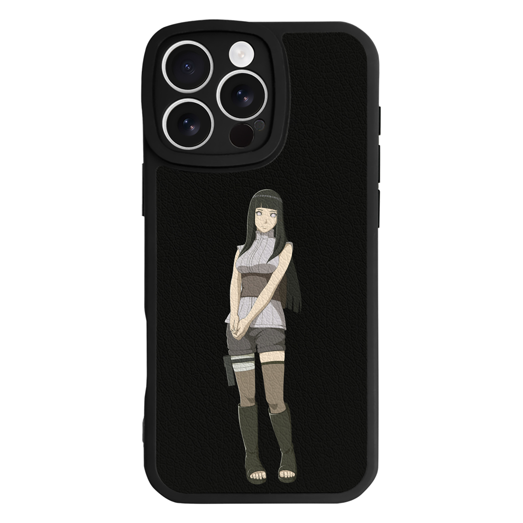 （画像用） NARUTO -ナルト- 日向ヒナタ Hyūga Hinata 【iPhone 16シリーズ対応】シリコンスマホケース（レザー調） 材質：シリコン